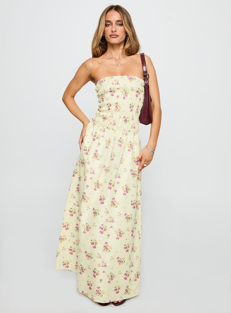 Human Nature Strapless Maxi Dress Multi Floral · photo 1