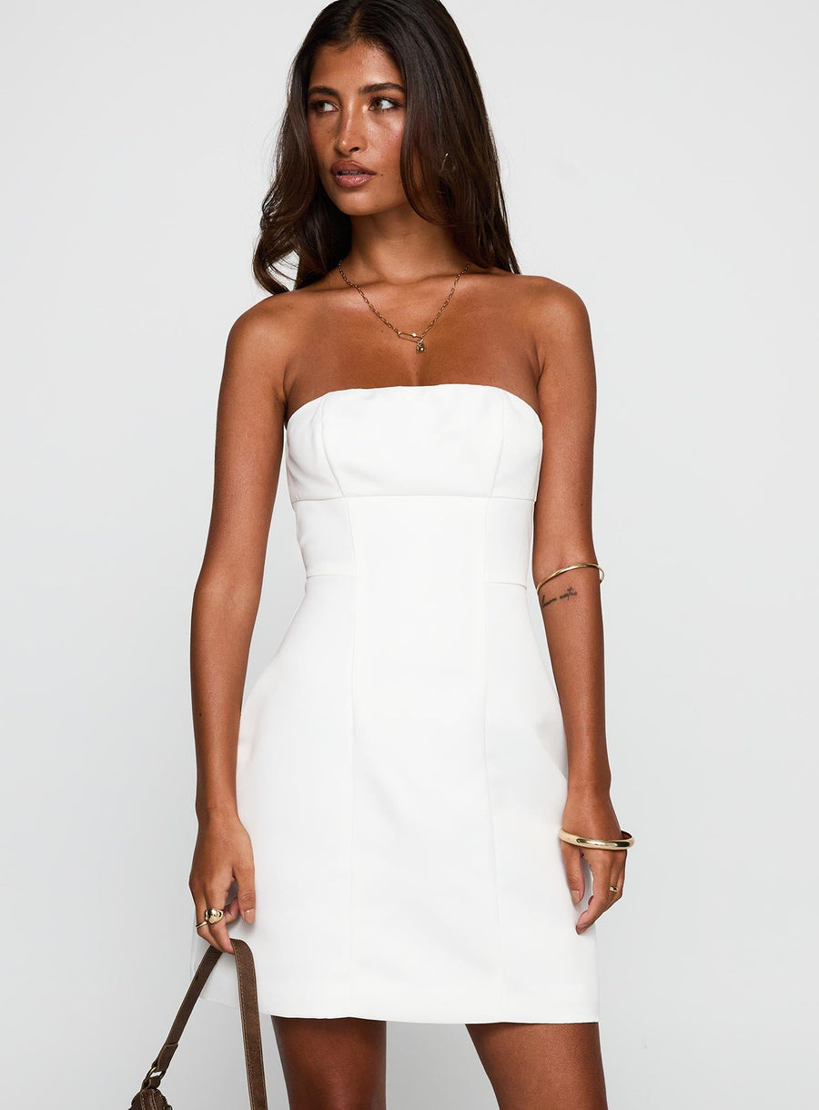 Gywneira Strapless Mini Dress White · photo 2