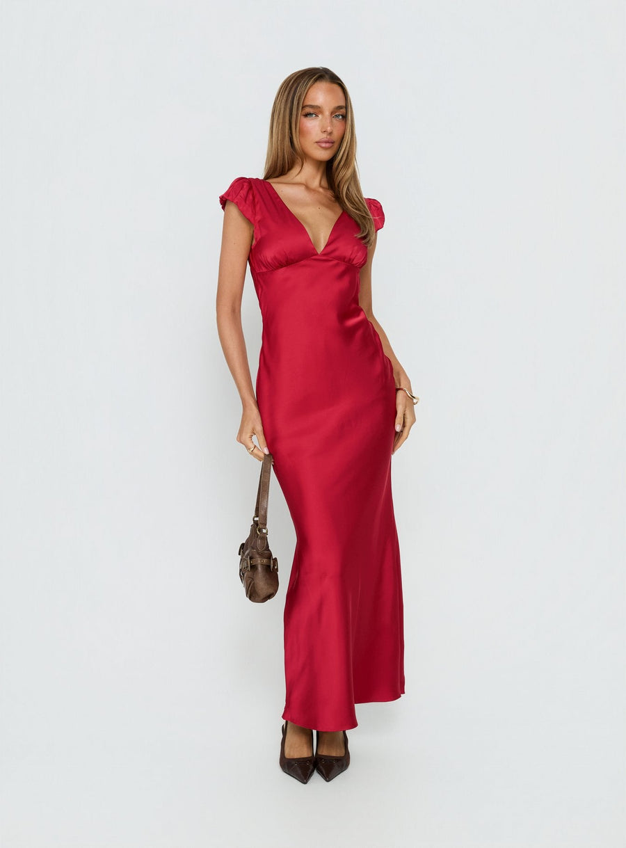 Forest Hill Backless Maxi Dress Red · photo 2