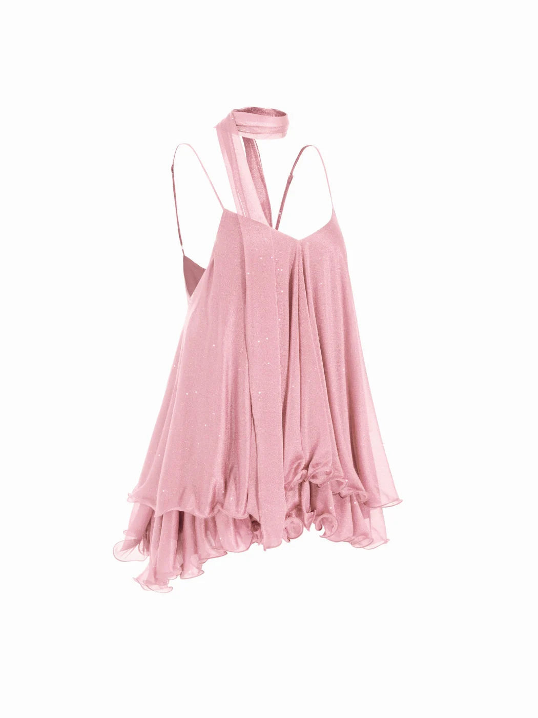 Positano Sequin Halter Mini Dress