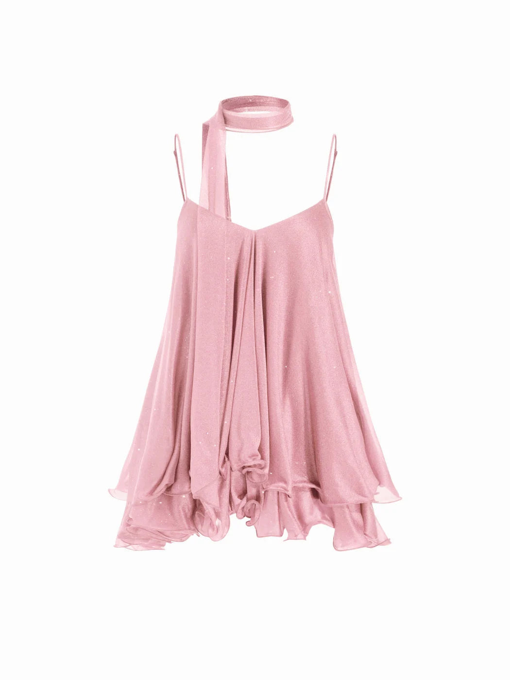 Positano Sequin Halter Mini Dress