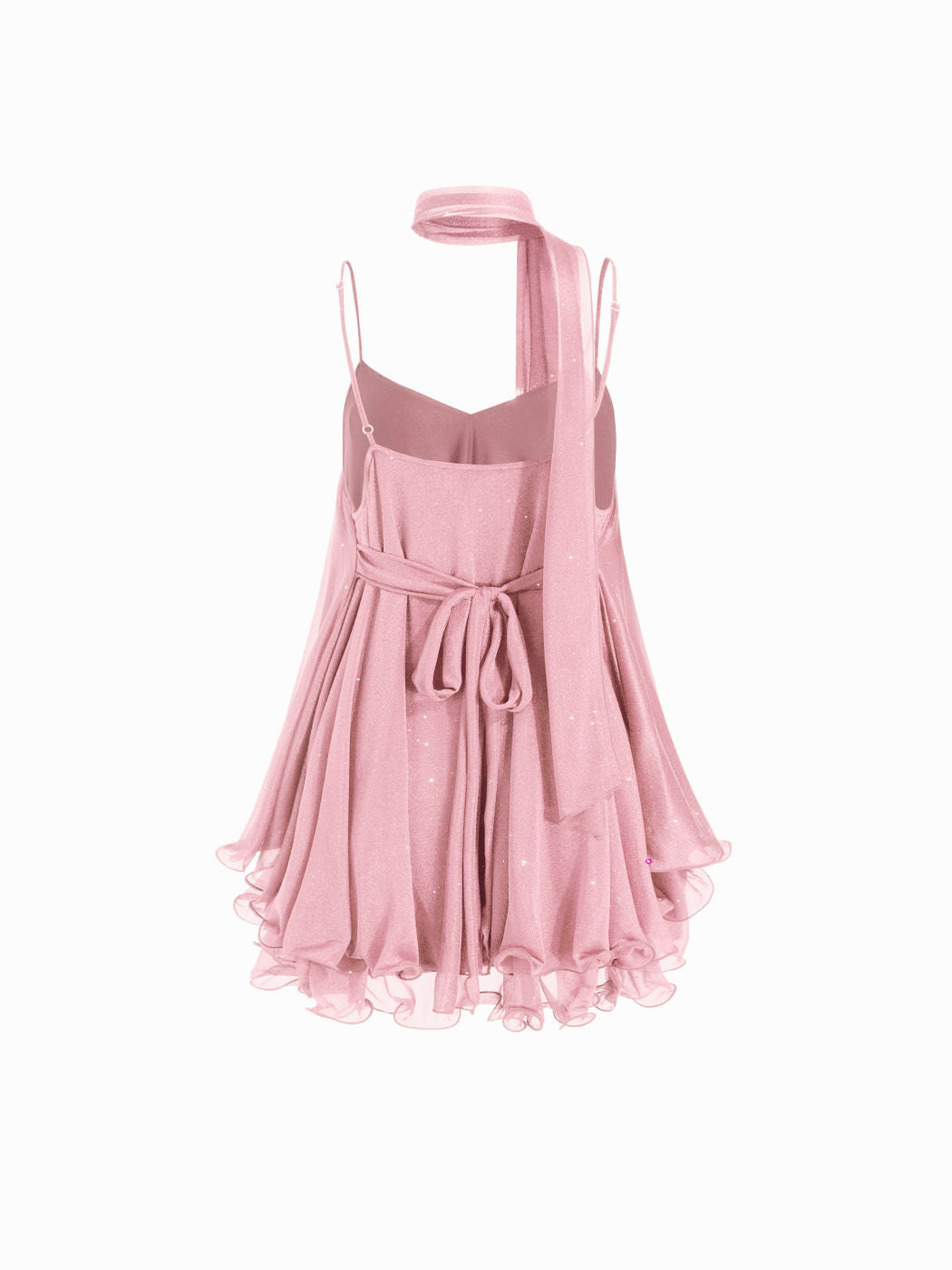 Positano Sequin Halter Mini Dress
