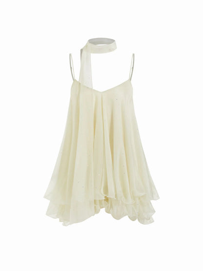 Positano Sequin Halter Mini Dress