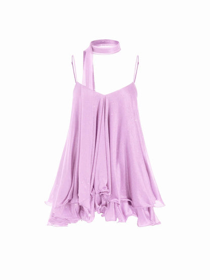 Positano Sequin Halter Mini Dress