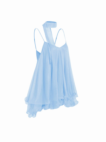 Positano Sequin Halter Mini Dress