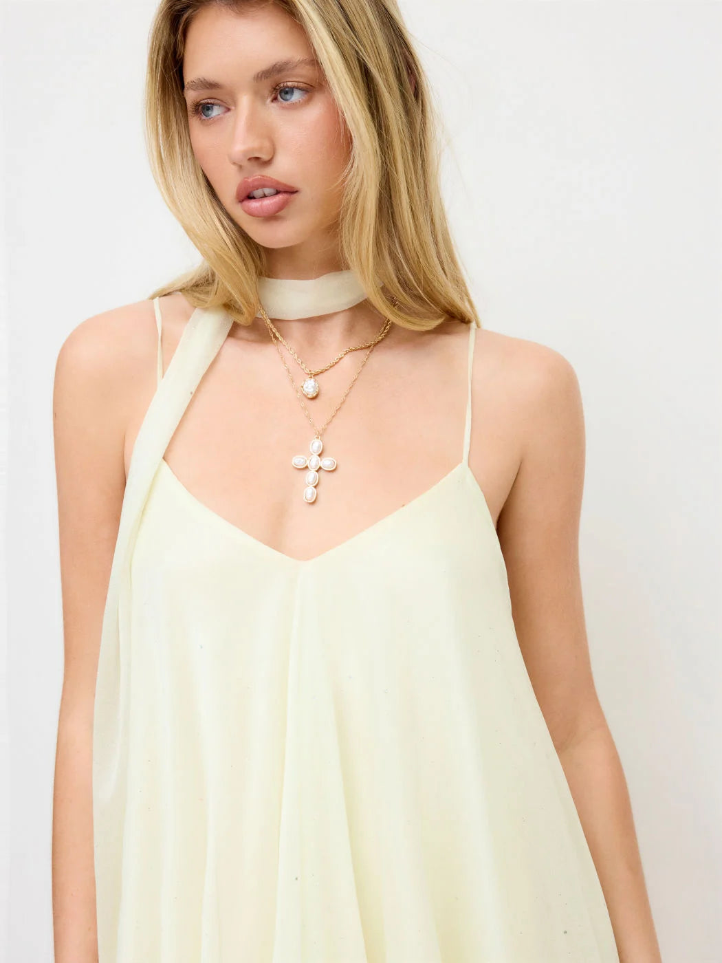 Positano Sequin Halter Mini Dress