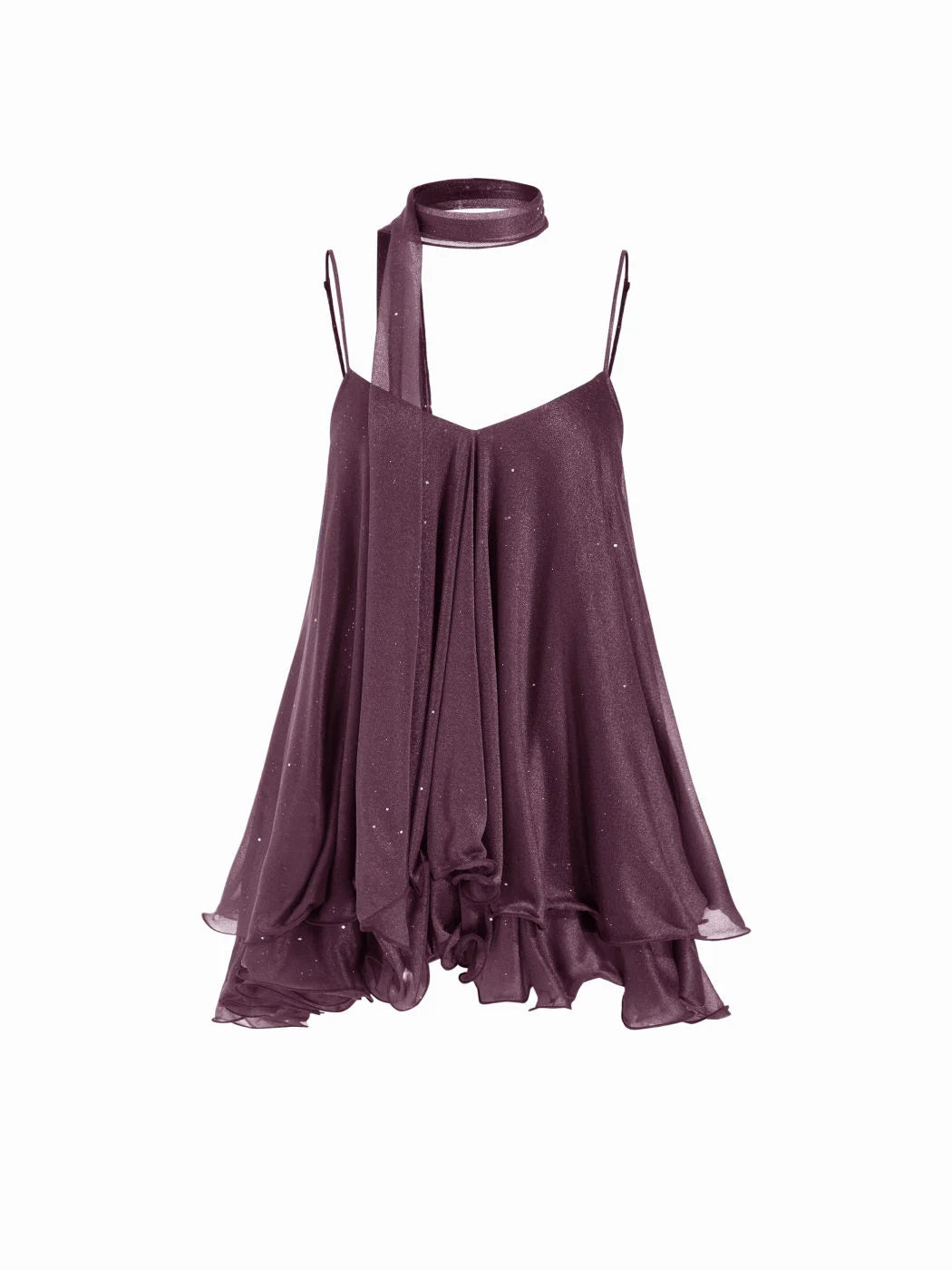 Positano Sequin Halter Mini Dress