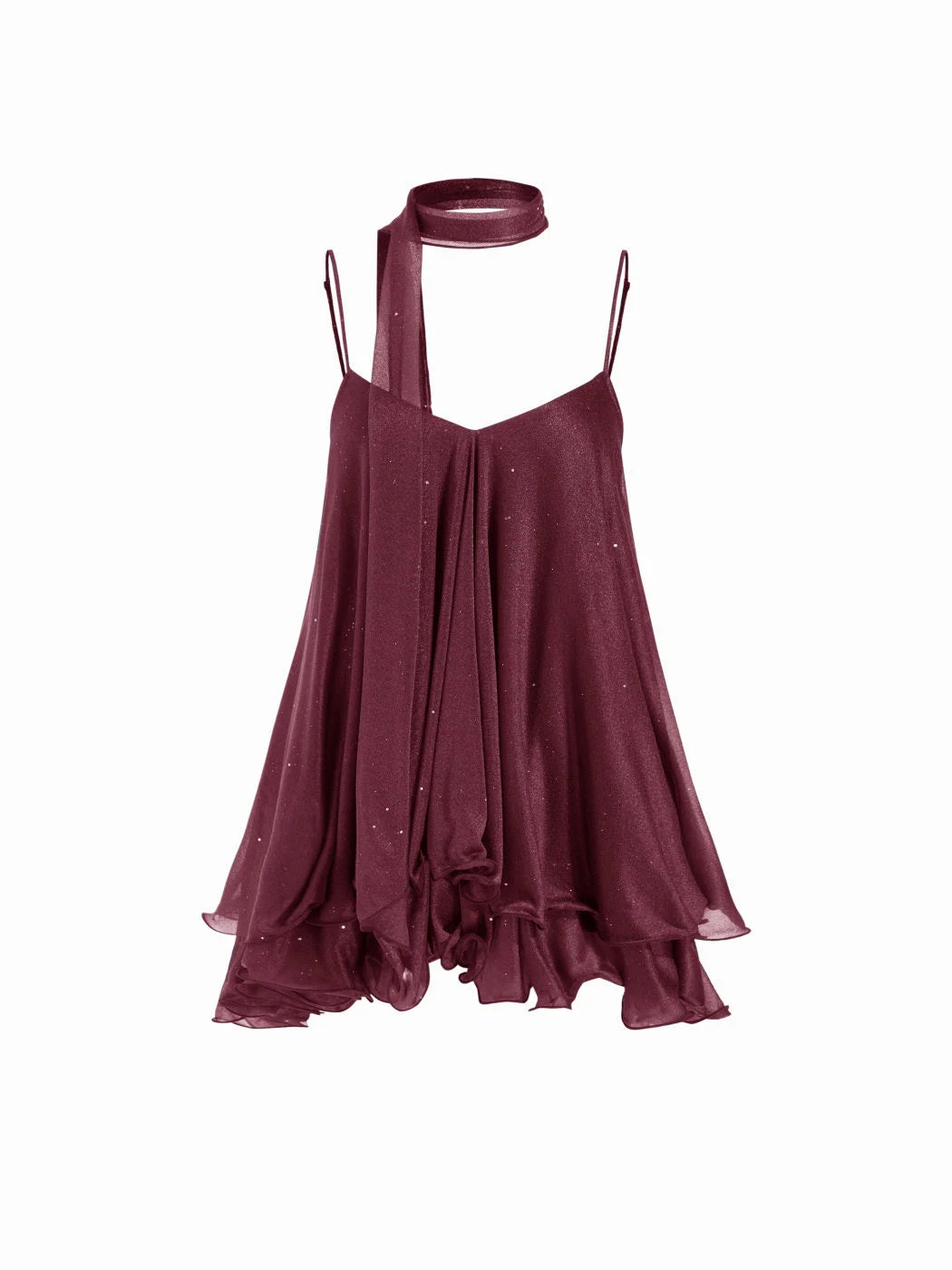 Positano Sequin Halter Mini Dress