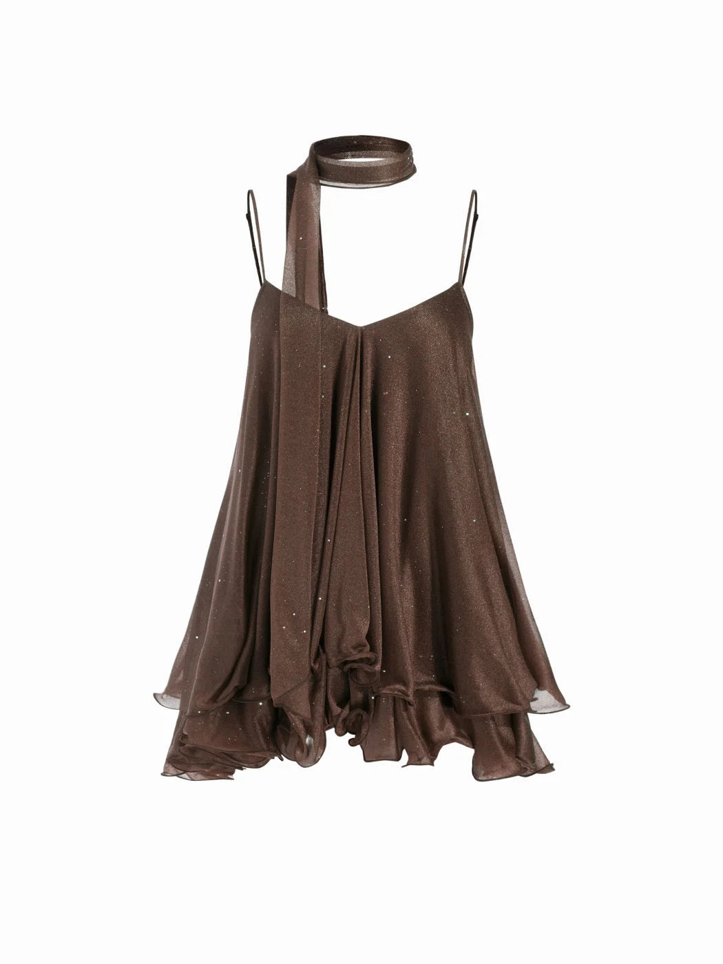 Positano Sequin Halter Mini Dress
