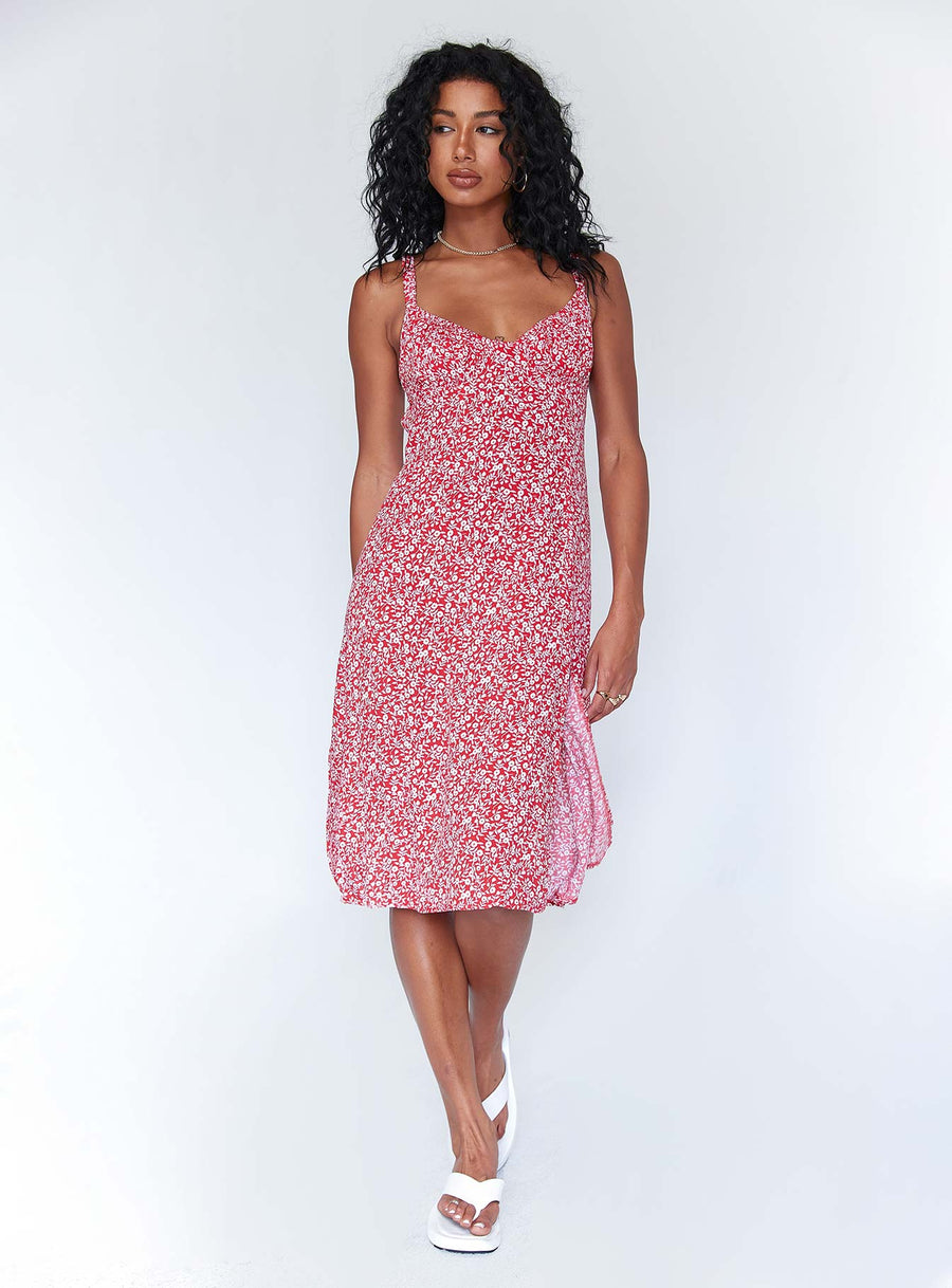 Georgia Midi Dress Red · photo 1