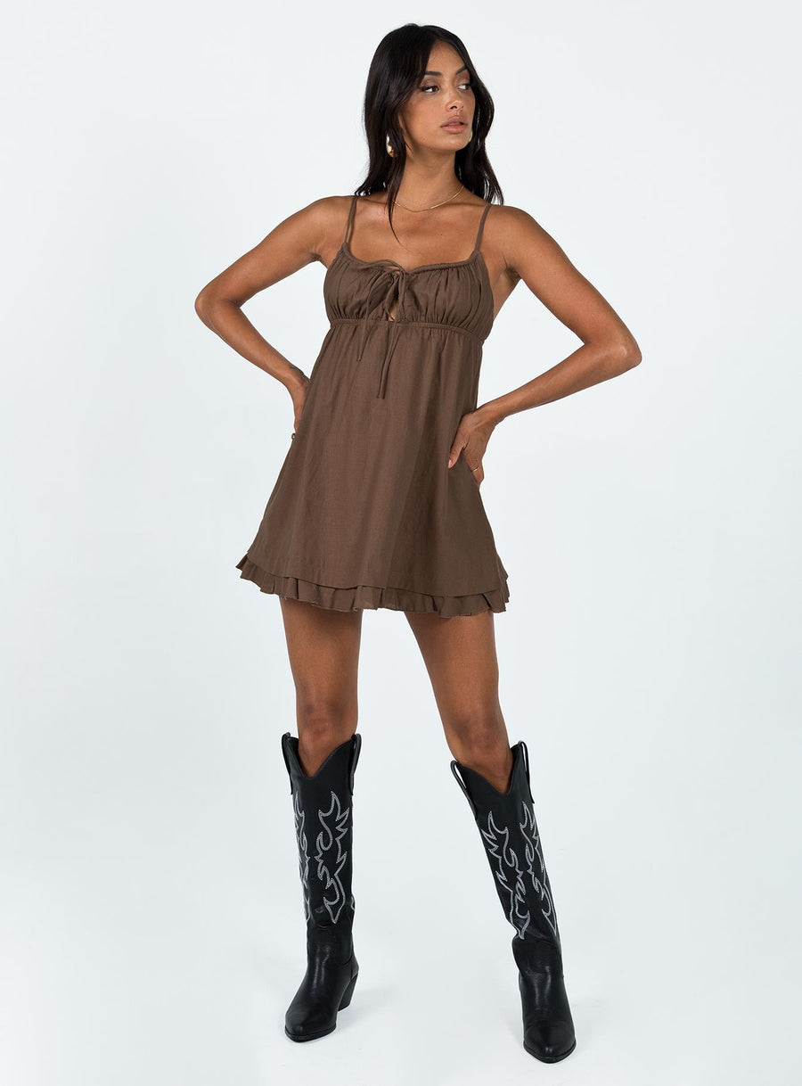 Empress Of Love Mini Dress Brown · photo 3