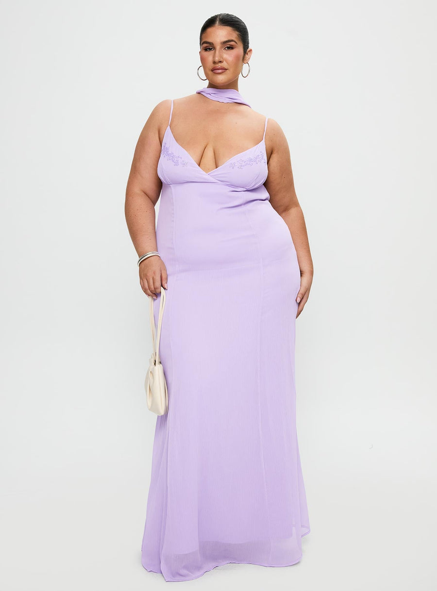 Jadira Scarf Maxi Dress Purple Curve · photo 3