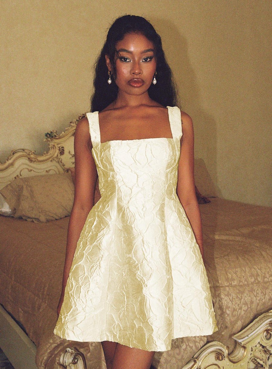 Eloquent Mini Dress Light Yellow · photo 2