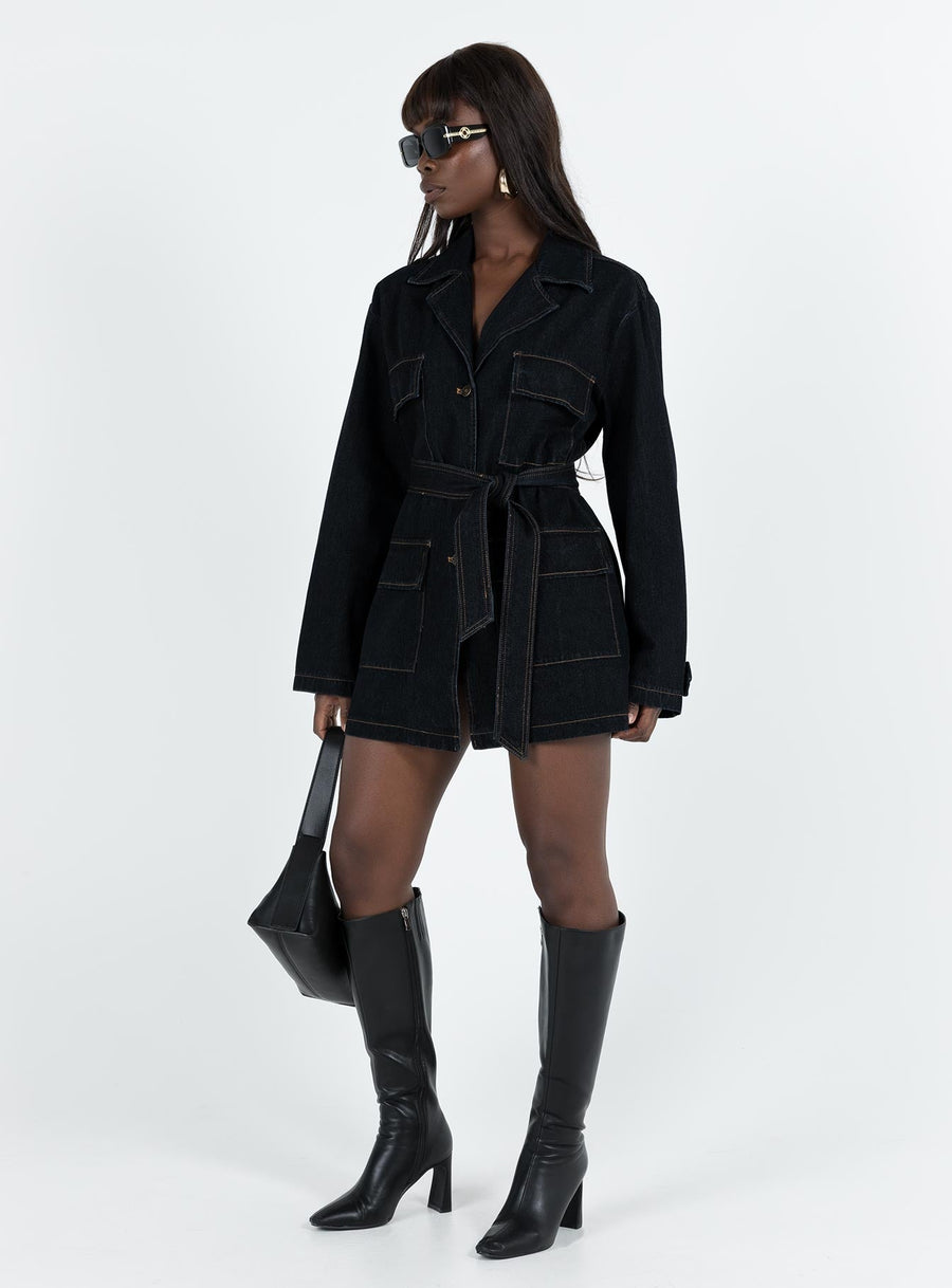 Giselle Mini Dress Dark Denim · photo 5