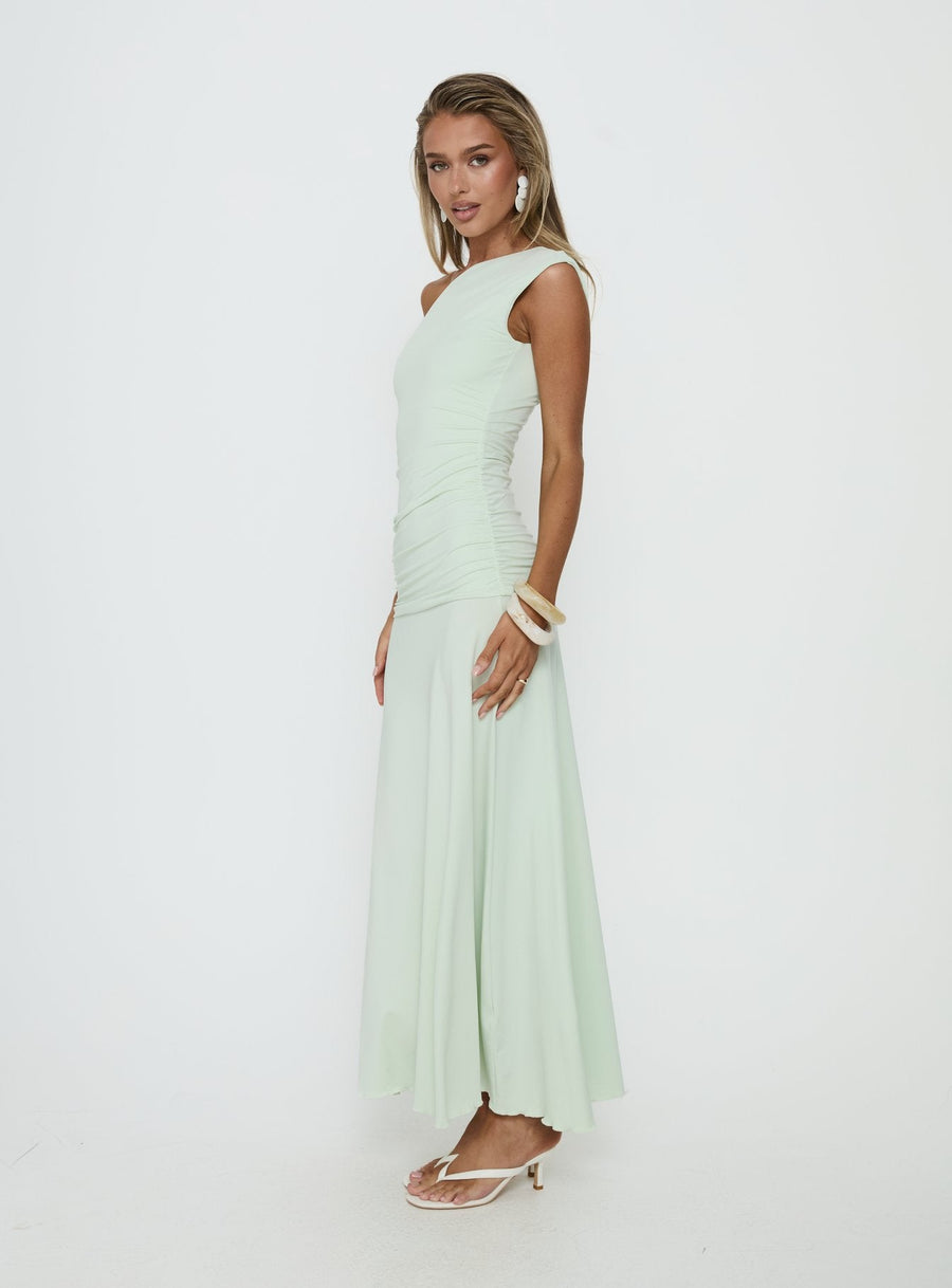 Gwenneth One Shoulder Maxi Dress Jelly Mint · photo 3