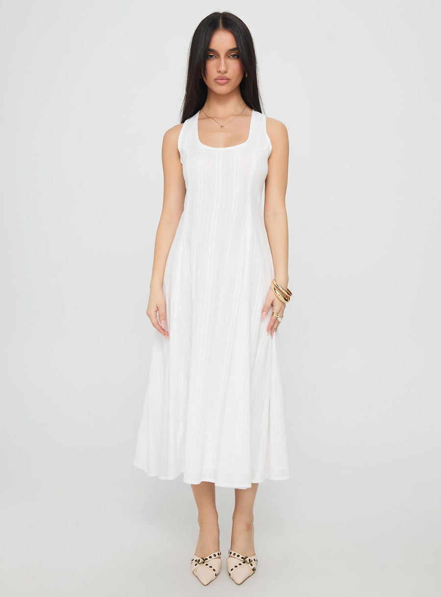 Forever Loved Panelled Midi Dress White · photo 3