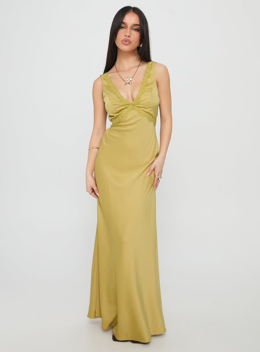 Galloway Maxi Dress Chartreuse · photo 2