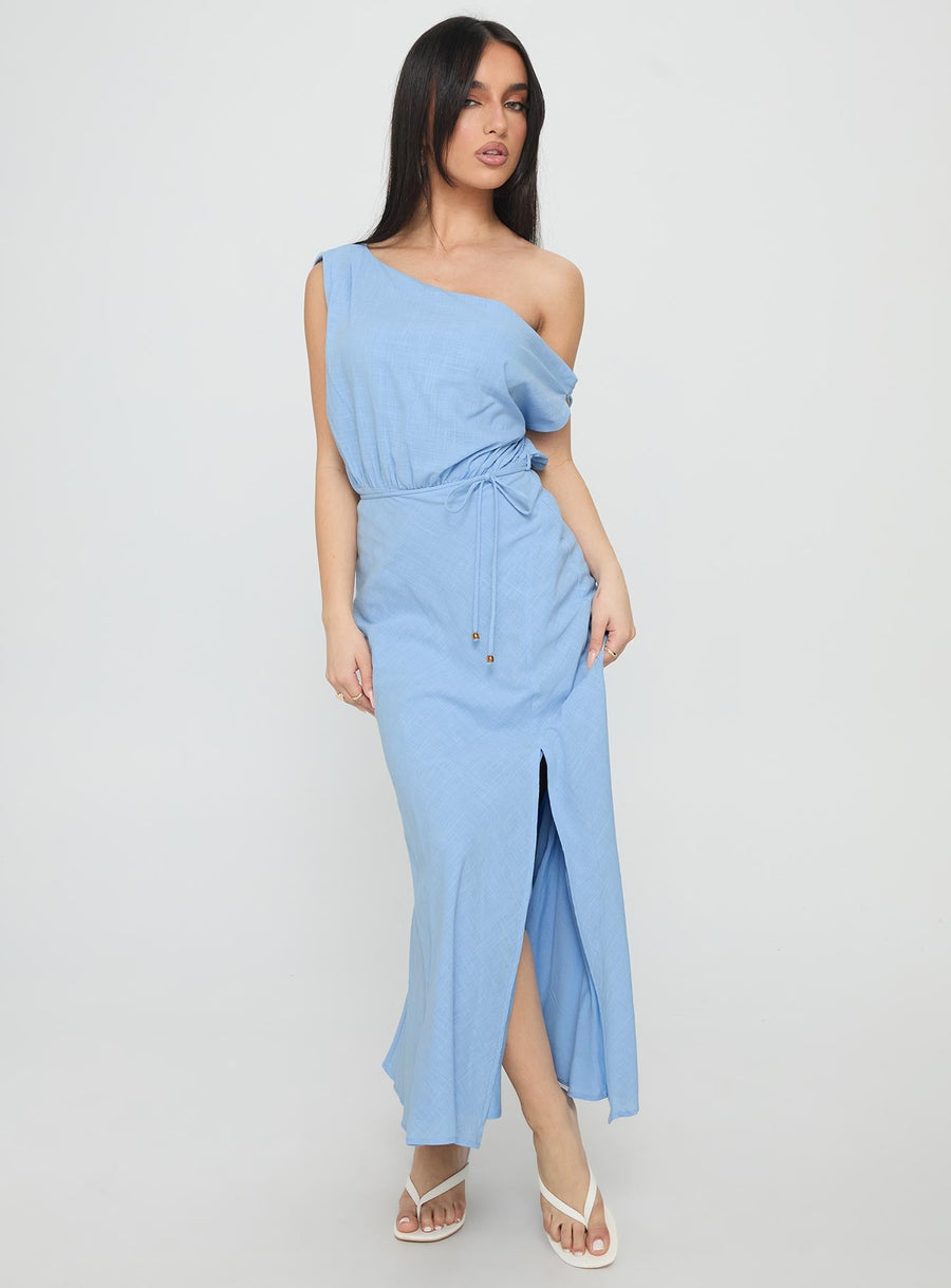 Frangelica Off The Shoulder Maxi Dress Light Blue · photo 2