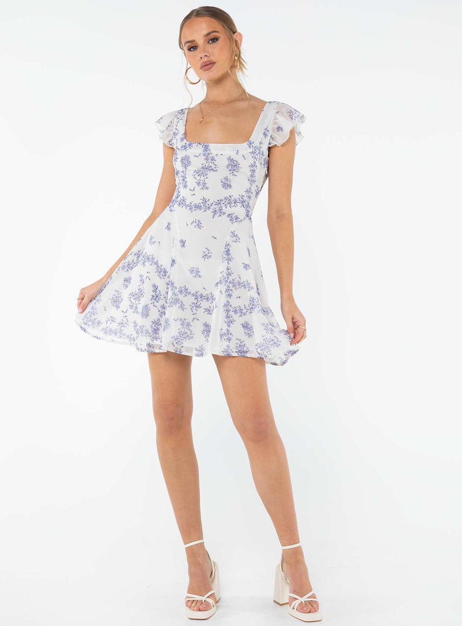 Dream Away Mini Dress Blue Multi · photo 3