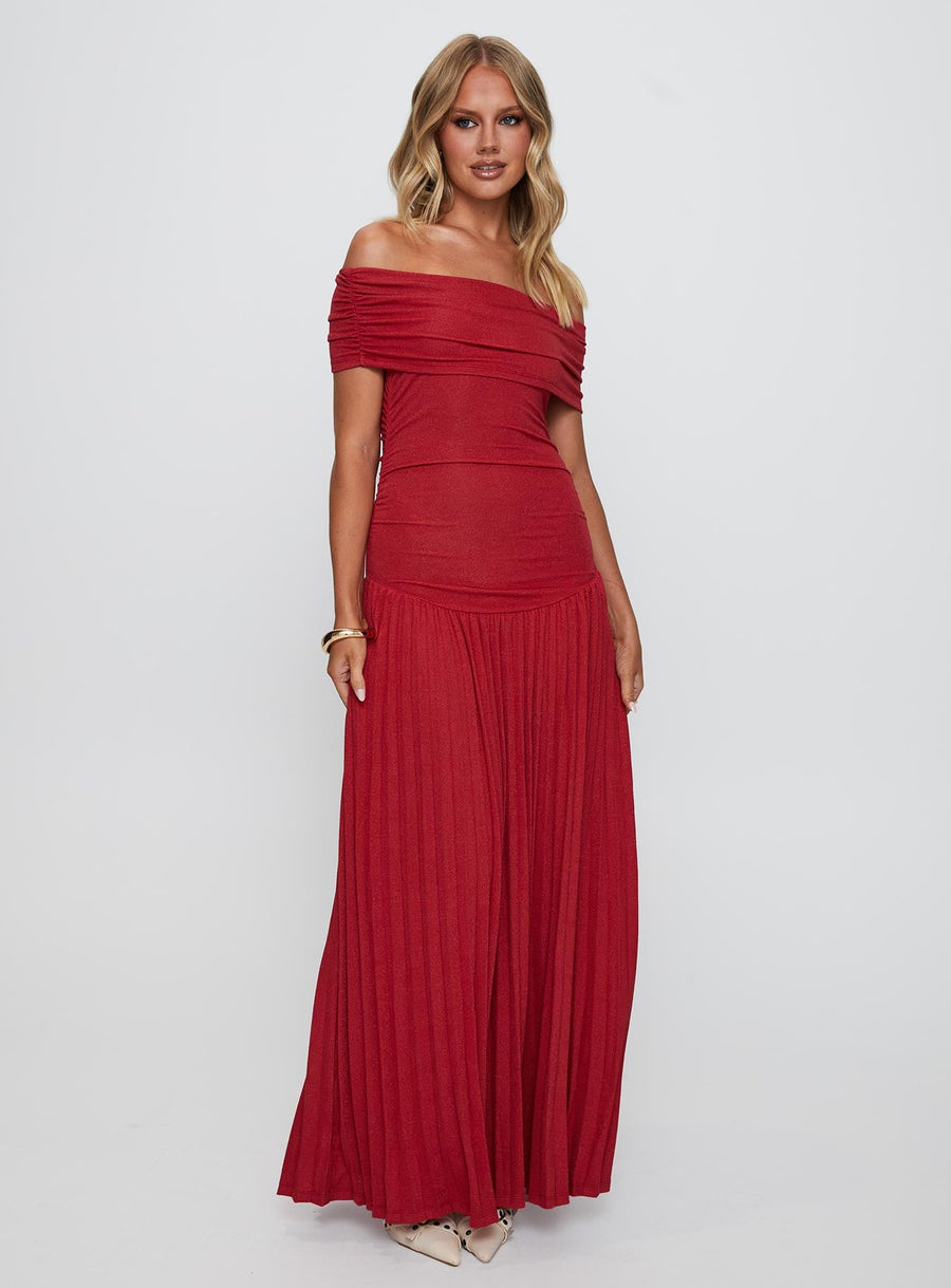 Field Of Dreams Maxi Dress Crimson · photo 3