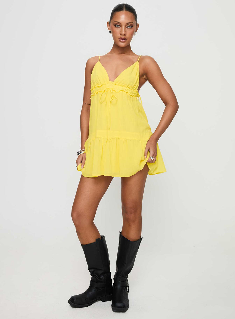 Dionne Mini Dress Lemon · photo 3
