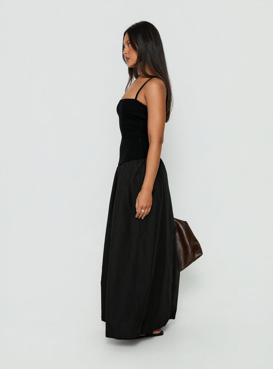 Erroll Drop Waist Knit Maxi Dress Black · photo 3