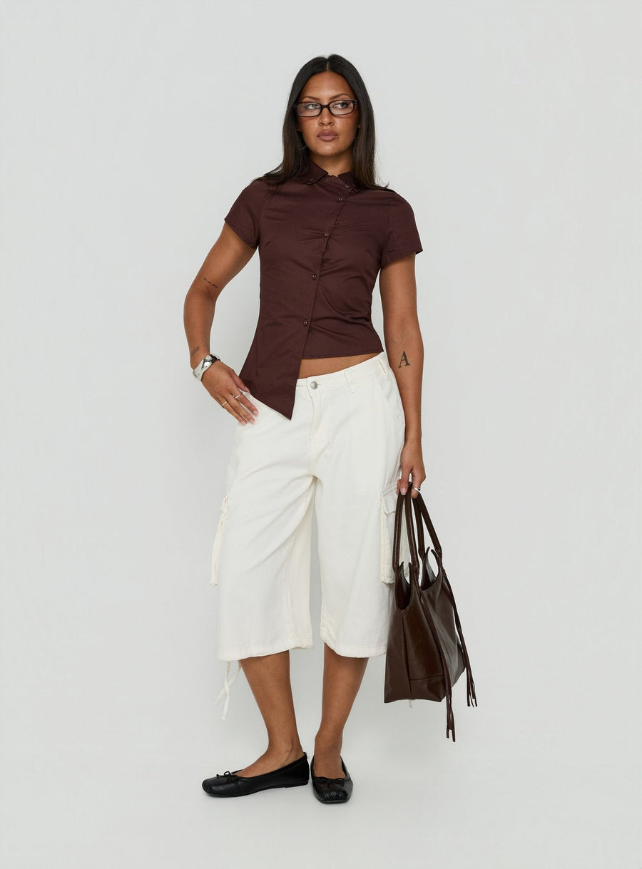Hudsen Longline Cargo Shorts Cream · photo 4