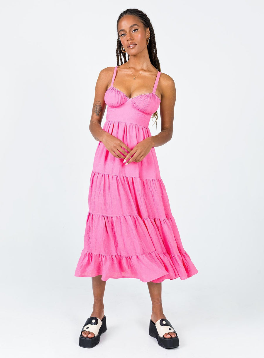 Joella Midi Dress Pink · photo 3