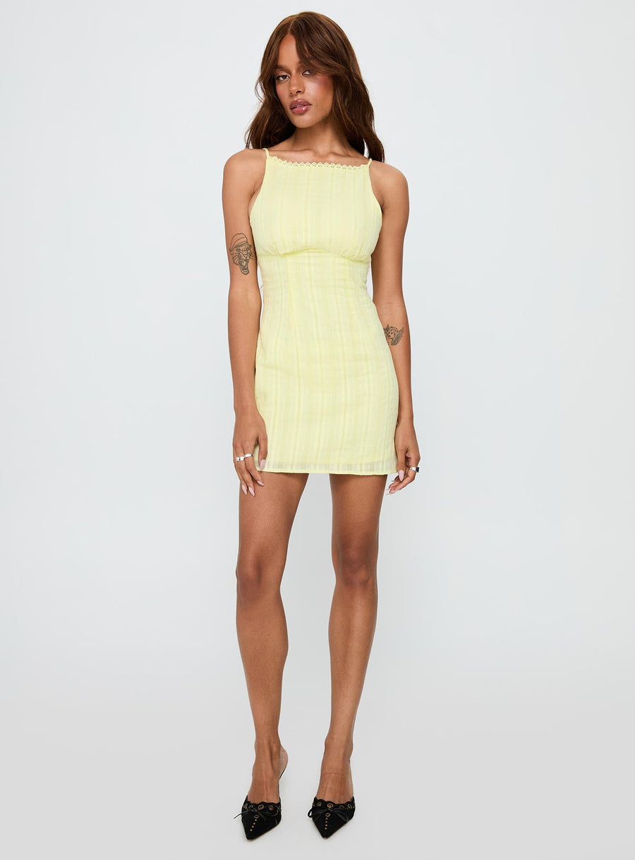 I Know Places Mini Dress Lemon · photo 2