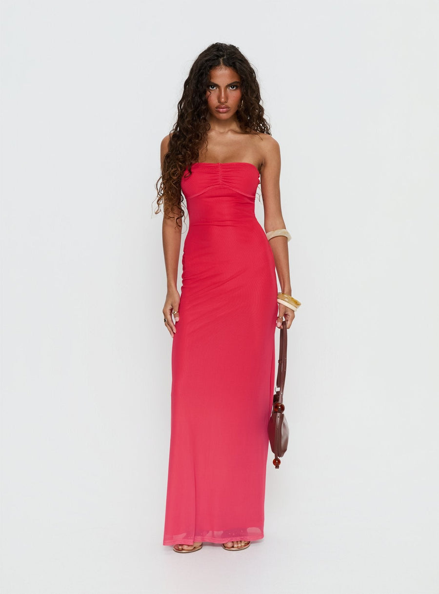 Jesemma Strapless Maxi Dress Hot Pink · photo 2