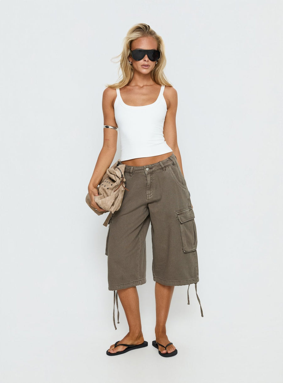 Hudsen Longline Cargo Shorts Khaki · photo 3