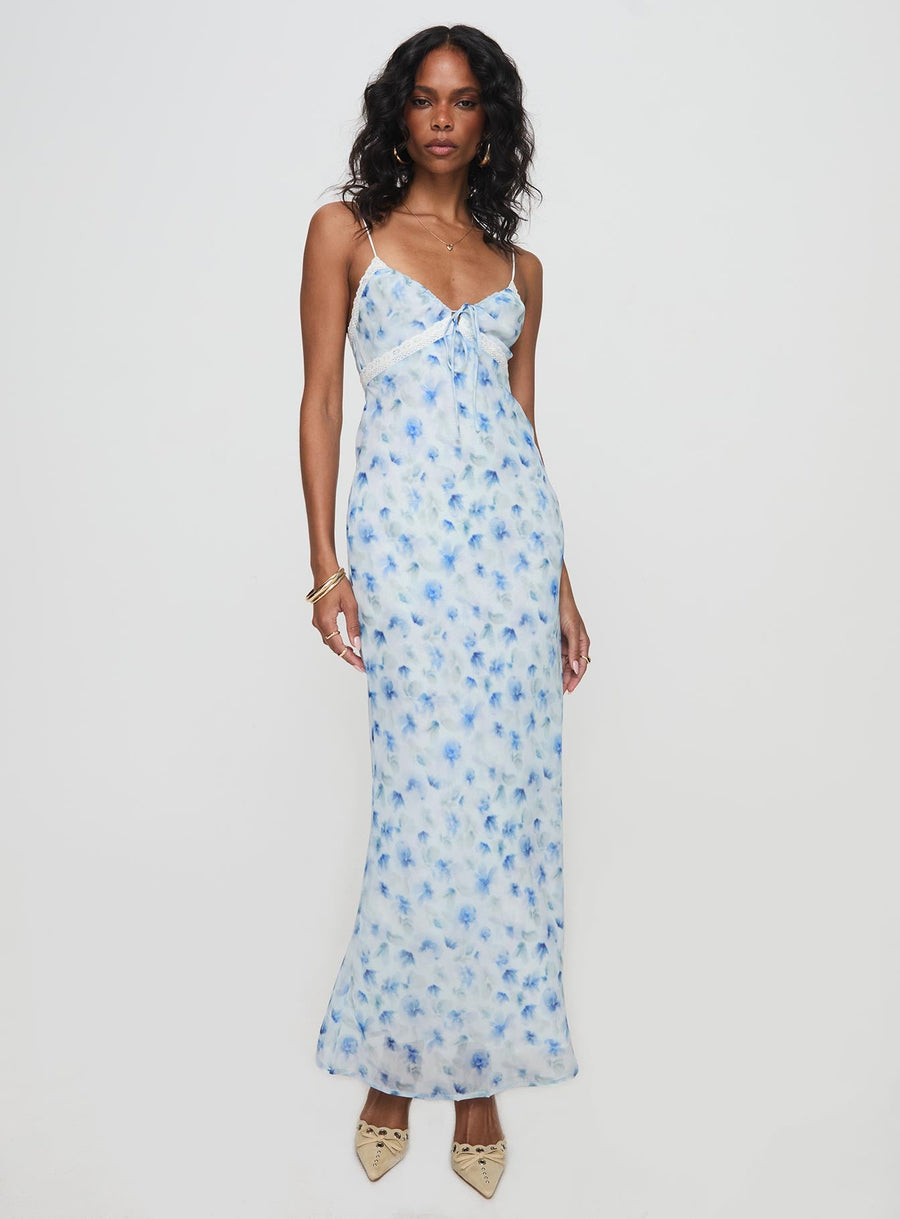 Emily Maxi Dress Blue Floral · photo 3