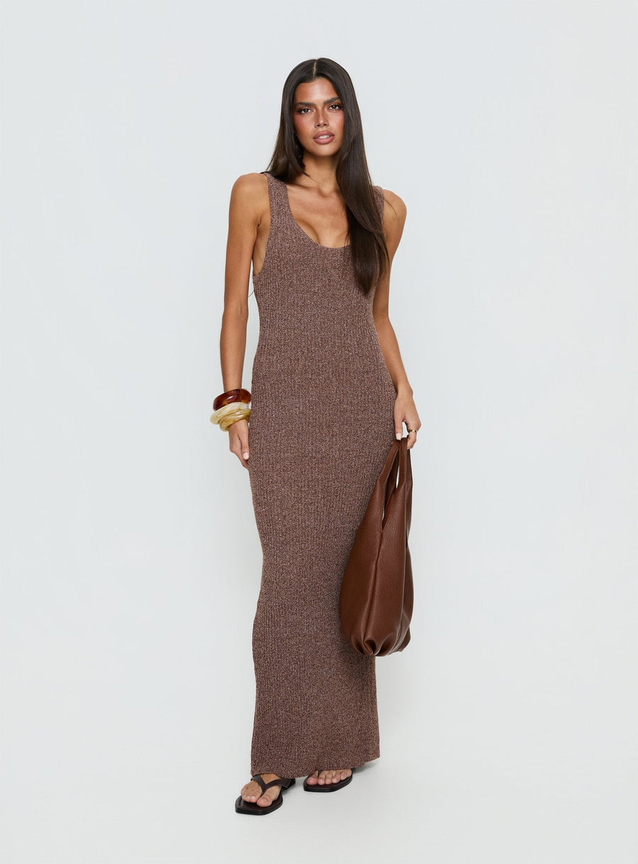 Imirisa Scoop Knit Maxi Dress Mocha · photo 2