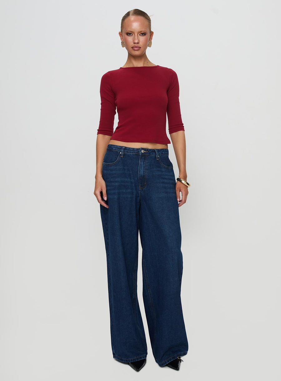 Elaia 3/4 Sleeve Top Red · photo 4