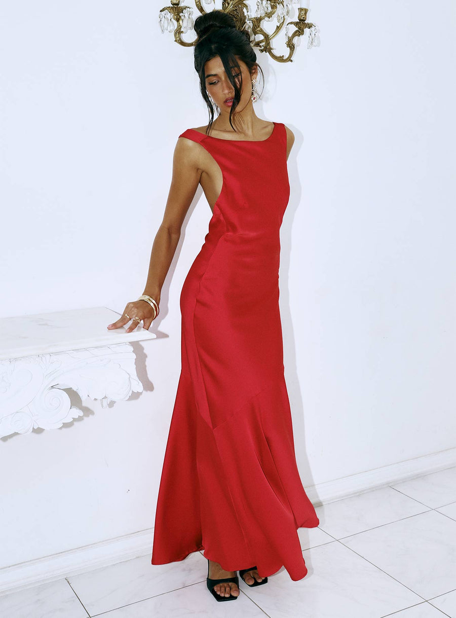 Forbidden Feelings Maxi Dress Red · photo 2