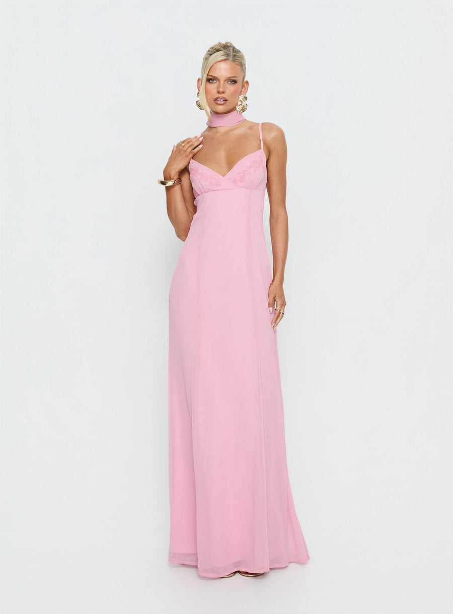 Jadira Scarf Maxi Dress Light Pink · photo 3