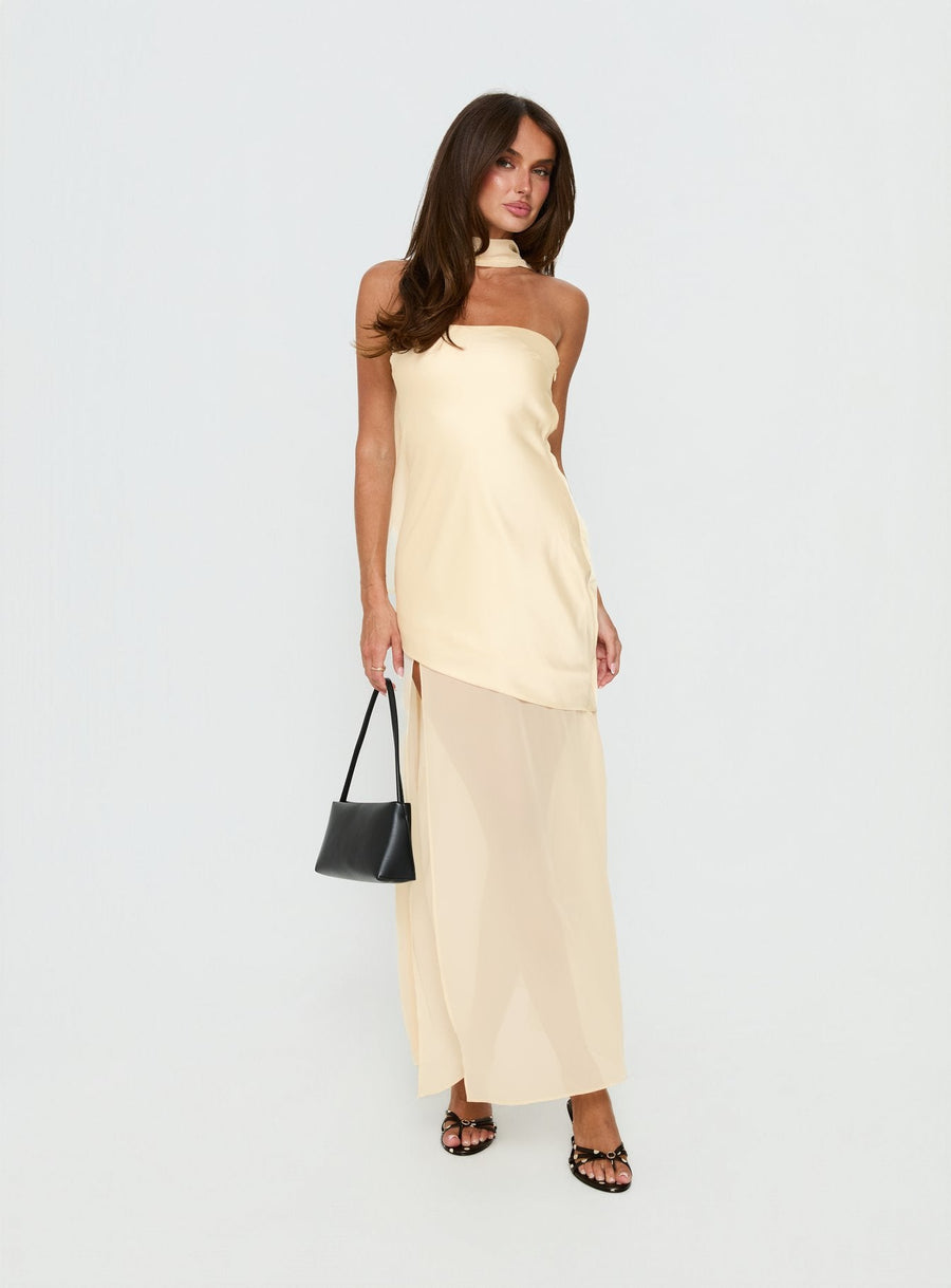 Irisie Strapless Scarf Maxi Dress Yellow · photo 3