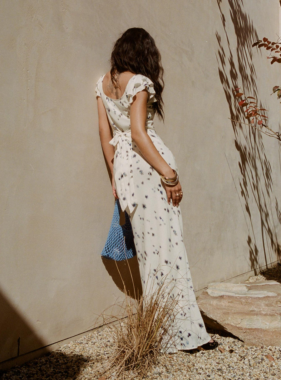 Jontee Bias Cut Maxi Dress Cream Floral · photo 2