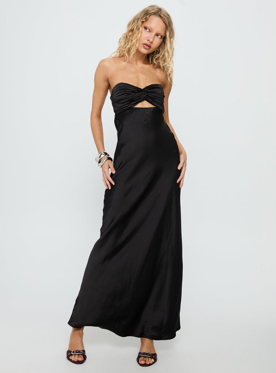 Faviola Strapless Maxi Dress Black · photo 3