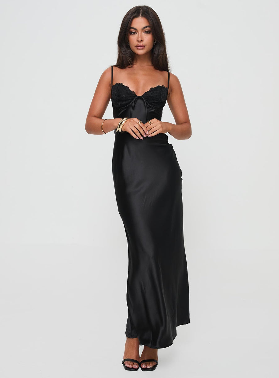 Fadyen Bias Cut Maxi Dress Black Tall · photo 4