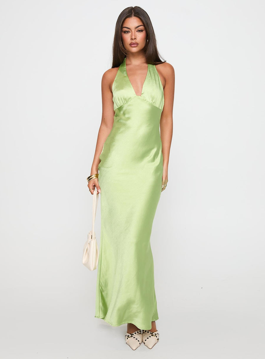 Gloriana Halter Maxi Dress Green · photo 3