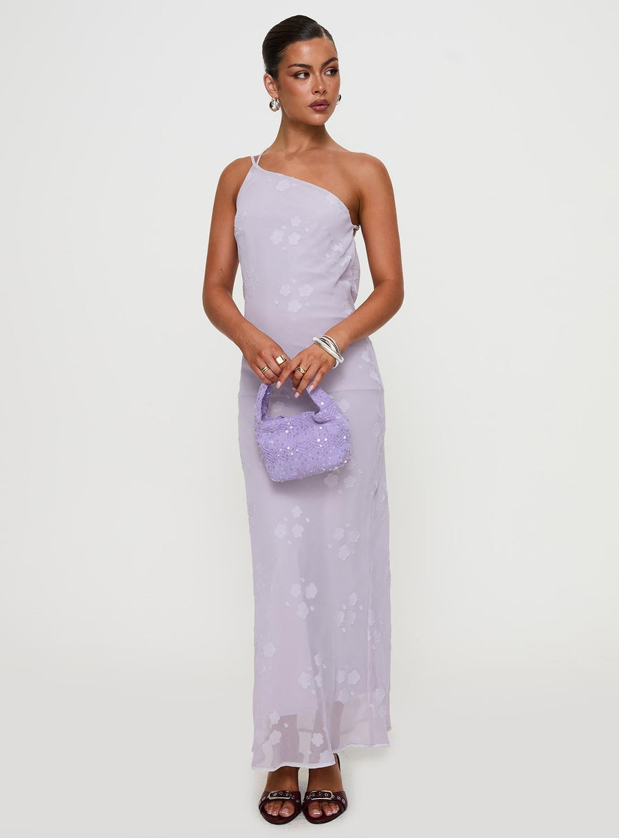 Jazmira One Shoulder Maxi Dress Lilac · photo 3