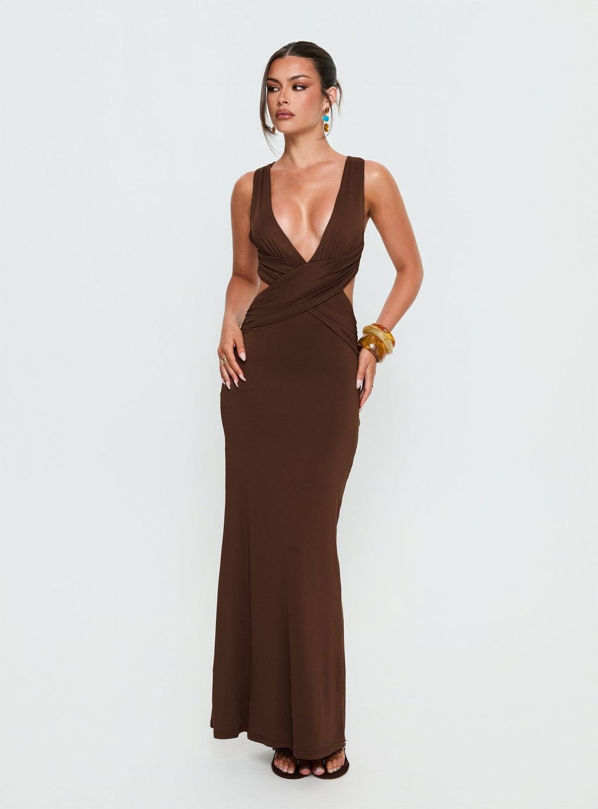 Bambia Maxi Dress Dark Brown
