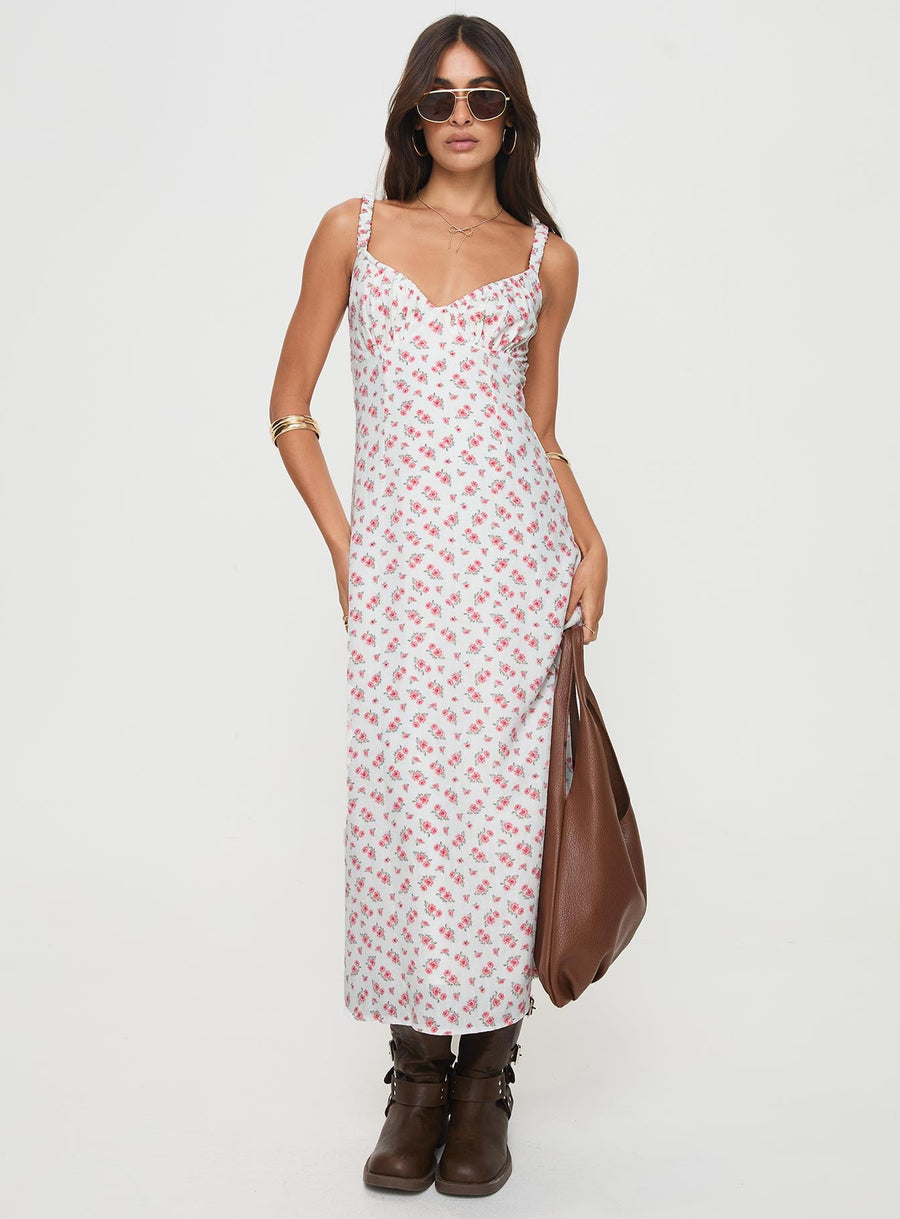 Georgia Midi Dress White / Pink Floral · photo 3