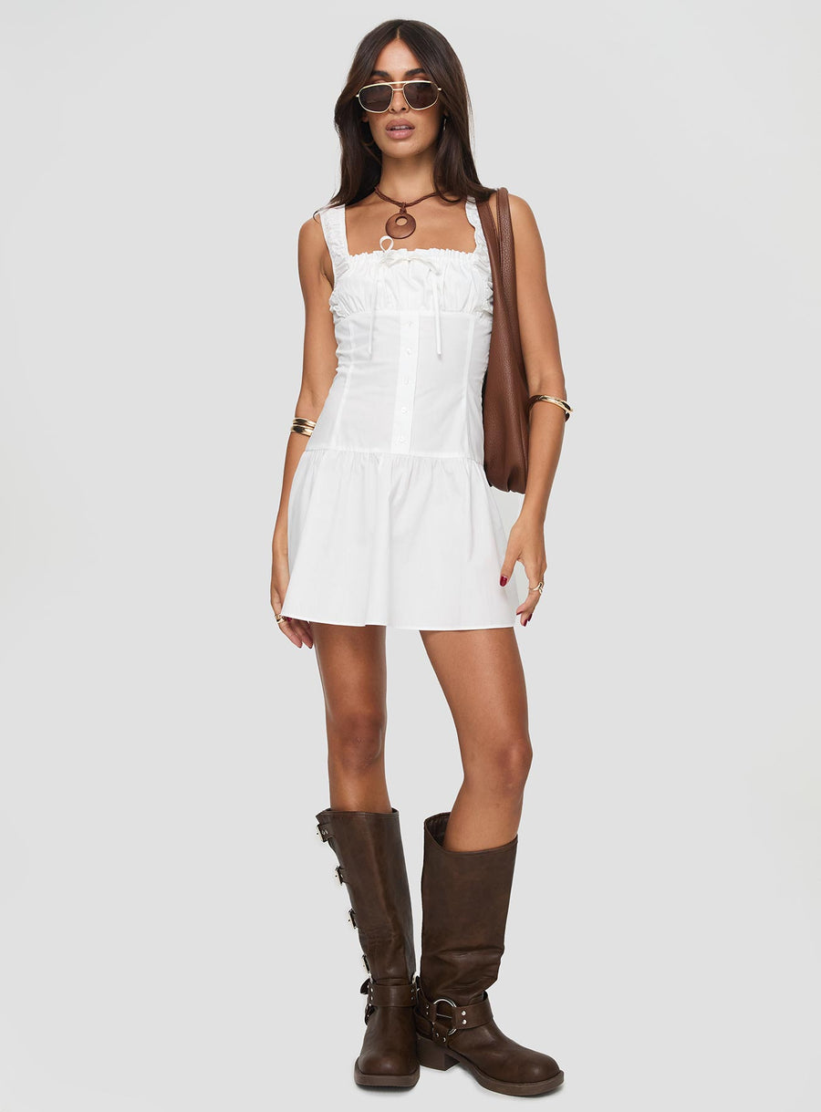 Heart Shaped Mini Dress Porcelain · photo 3