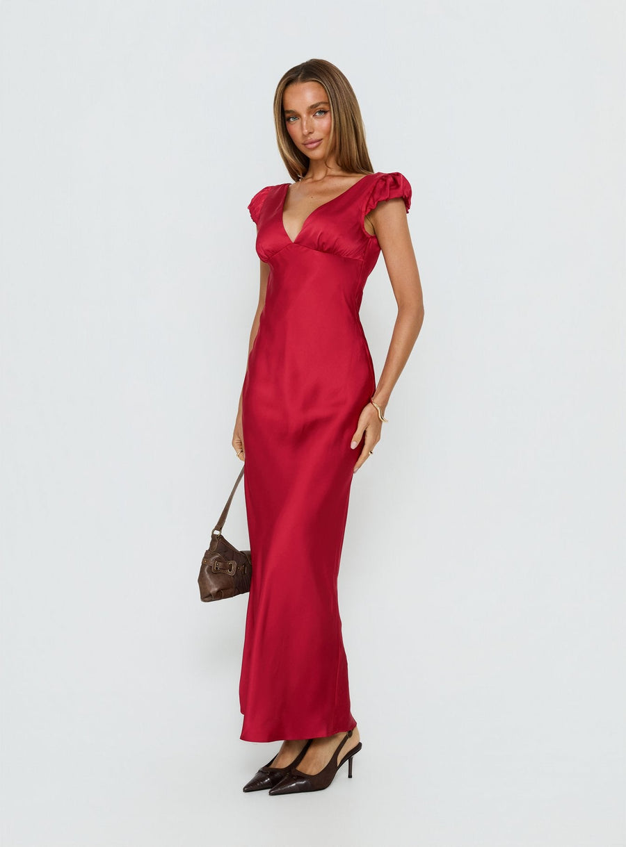 Forest Hill Backless Maxi Dress Red · photo 3