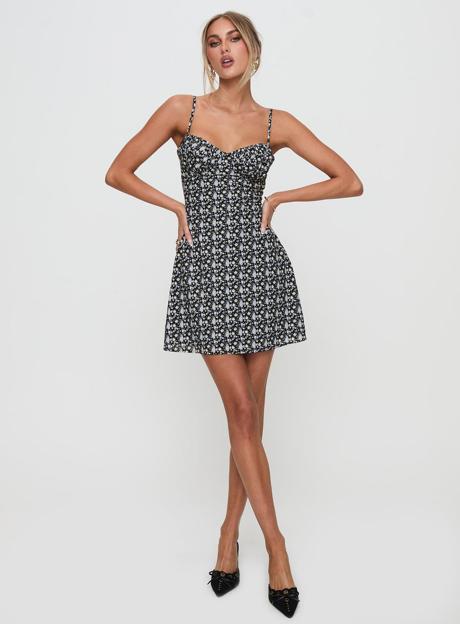 Draven Mini Dress Black Multi · photo 3