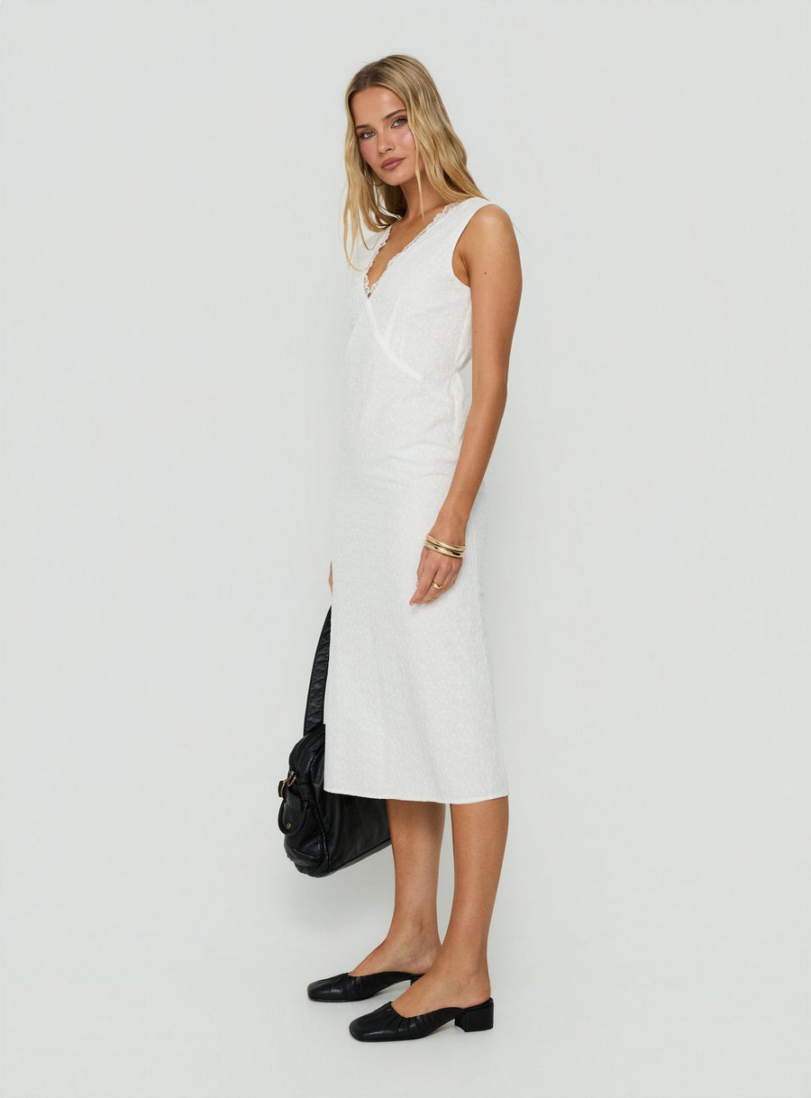 Eloisah Sleeveless Midi Dress White · photo 3