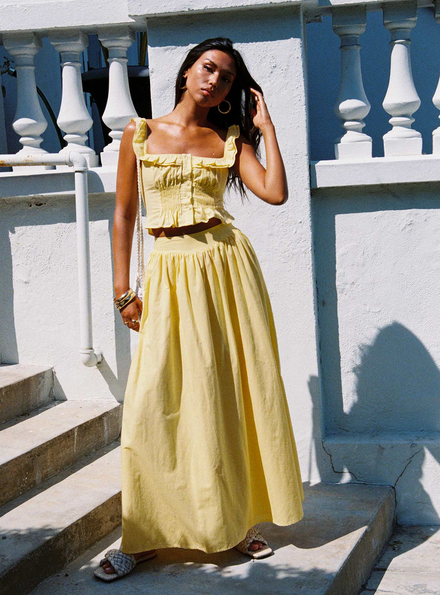 Isadoria Frill Top Yellow · photo 2