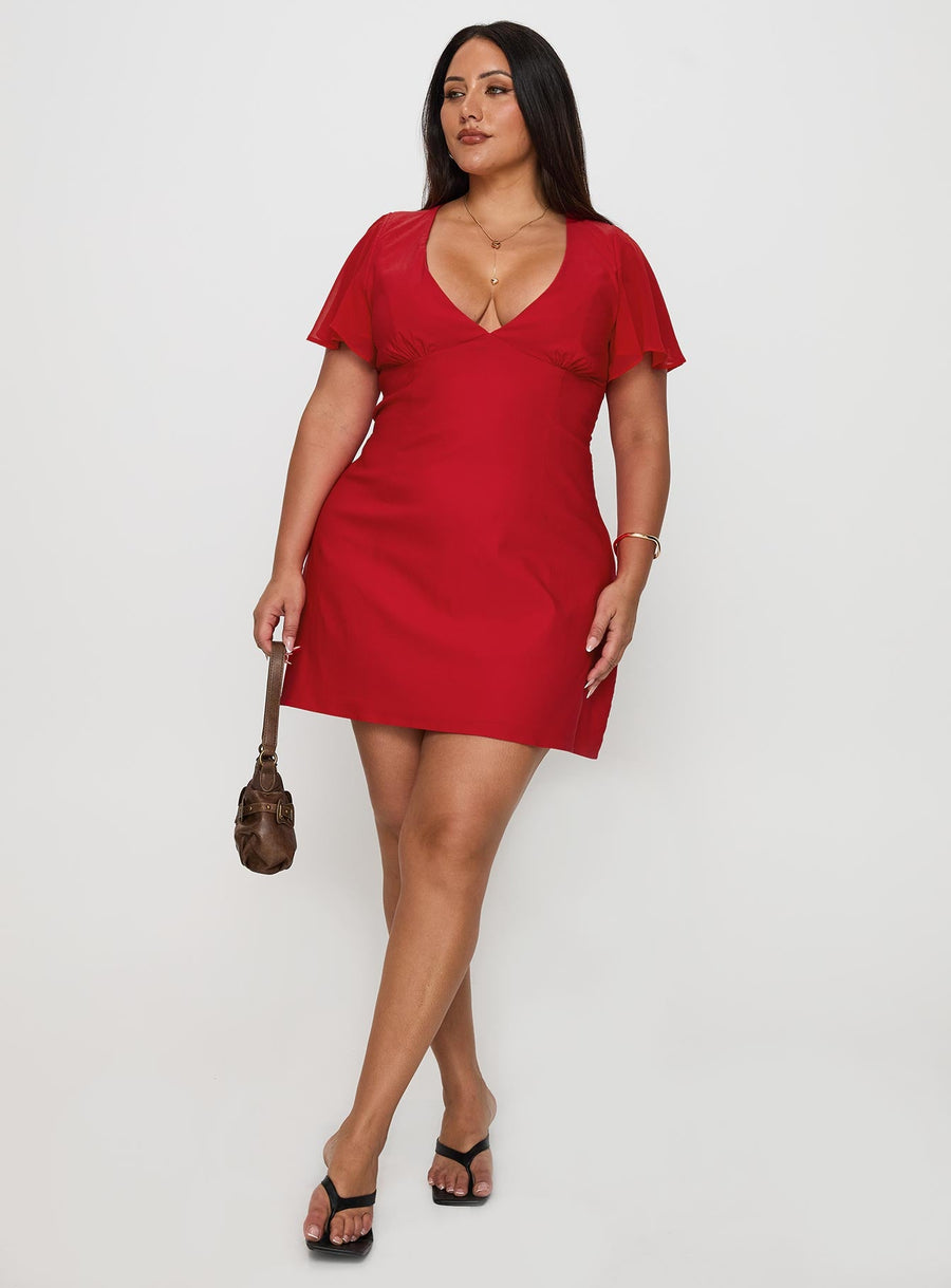 Florie Corset Mini Dress Red Curve · photo 3